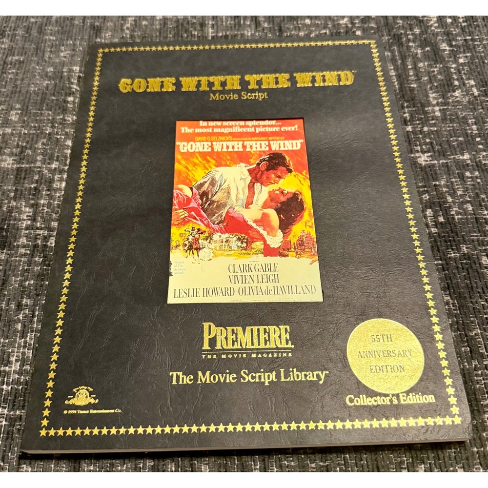 Premiere Gone With The Wind Movie Script 55th Anniversary Edition Excellent 1994